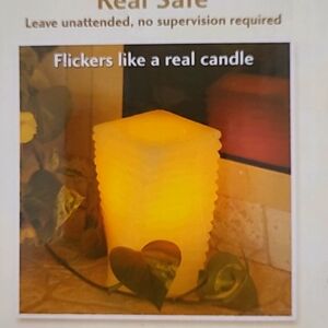 Flameless scented swirl candle